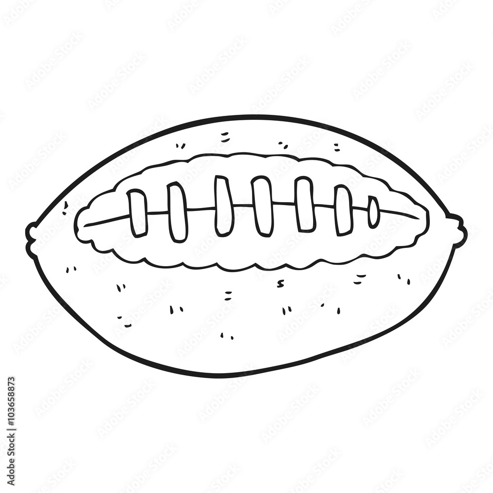 black and white cartoon football black and white cartoon football