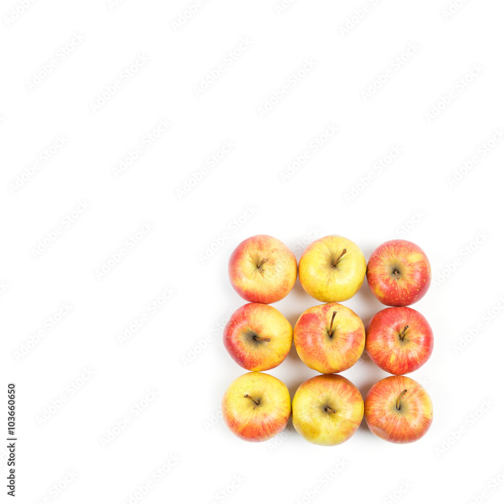 Group of red apples. Flat Lav Group of red apples. Flat Lav