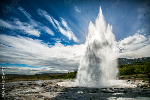 Photo Iceland nature geyser