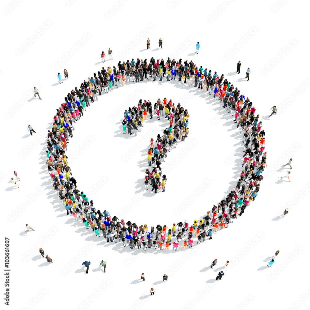 people shape question mark people shape question mark
