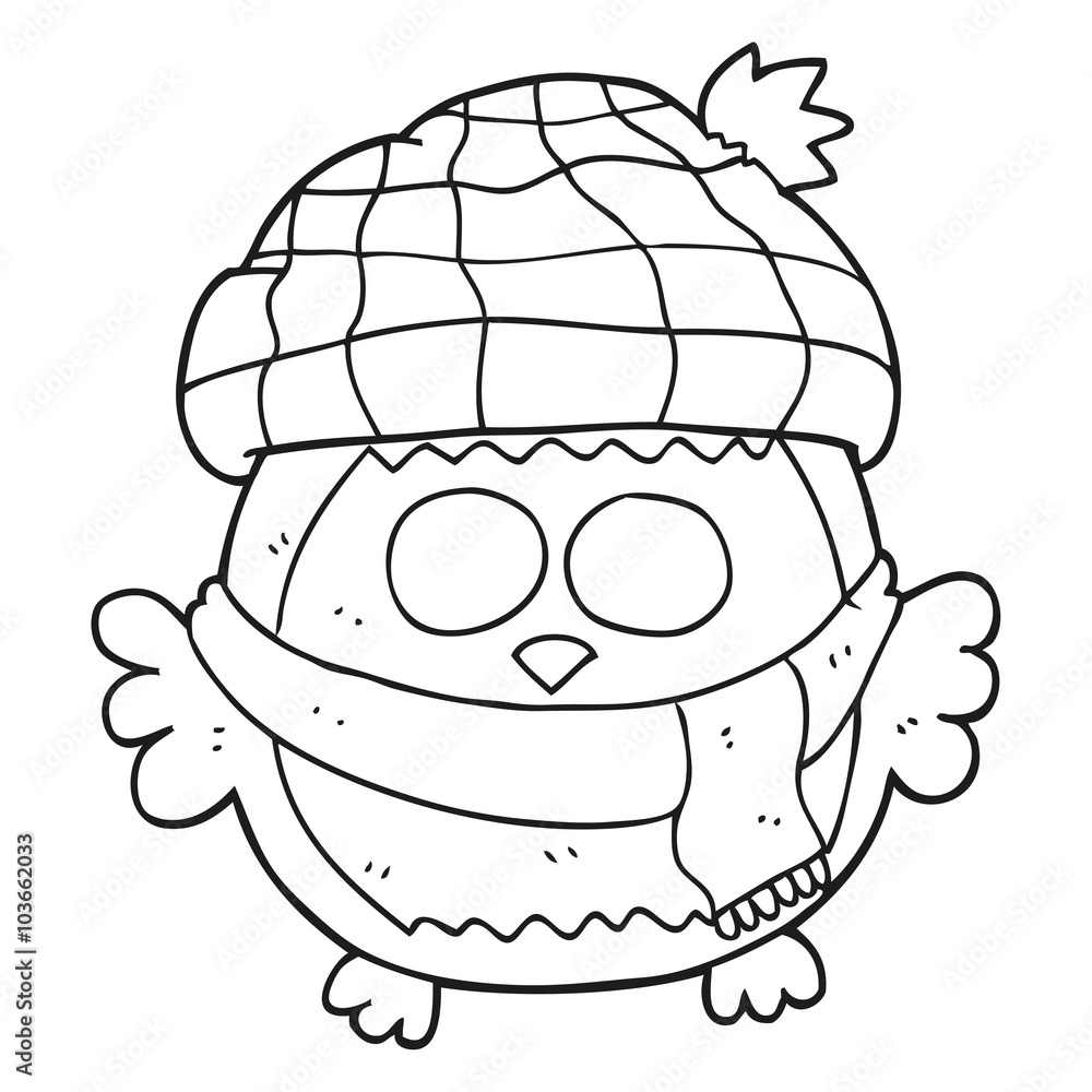 black and white cartoon cute little owl black and white cartoon cute little owl