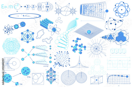 Science elements, symbols and schemes