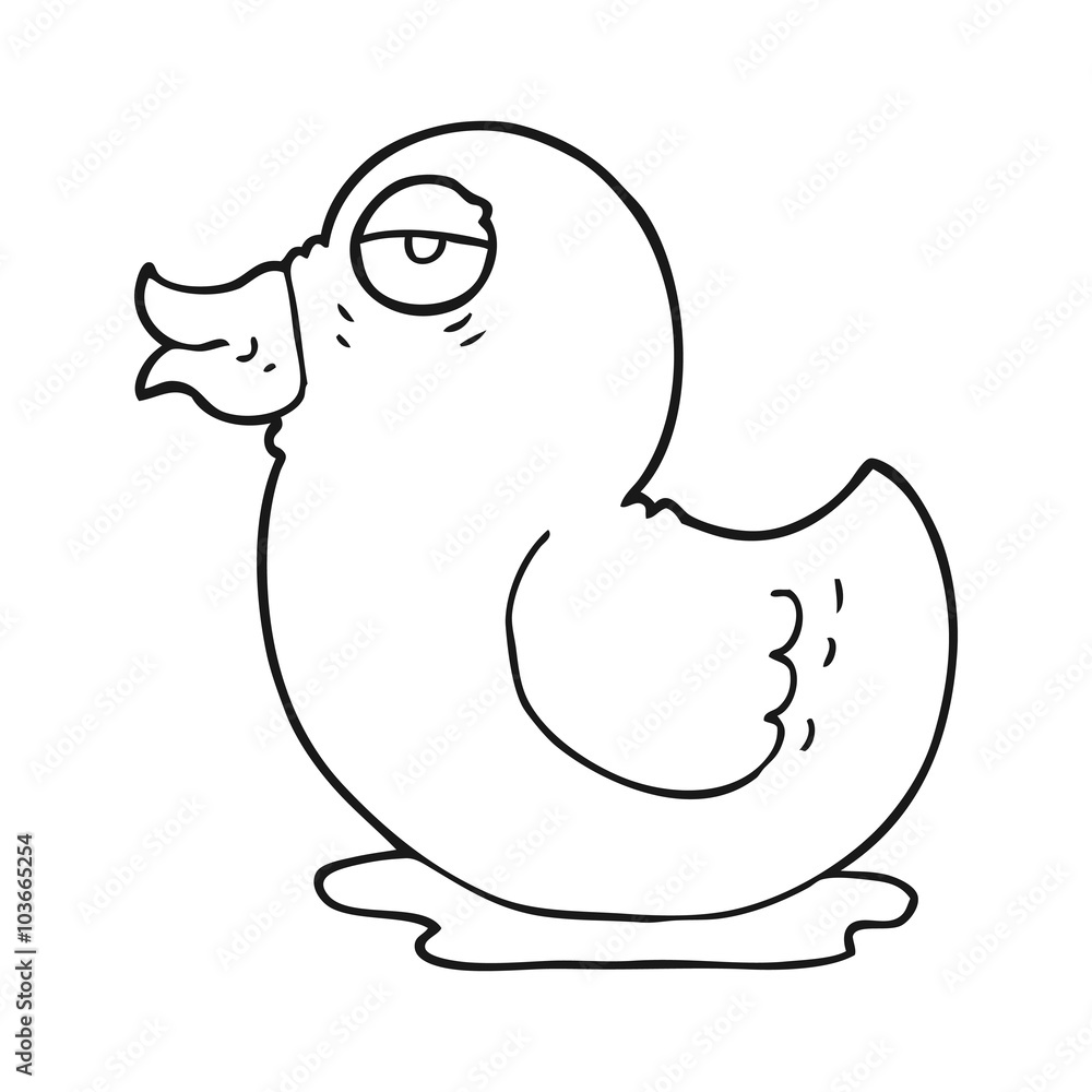 black and white cartoon rubber duck black and white cartoon rubber duck