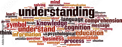 Understanding word cloud concept. Vector illustration