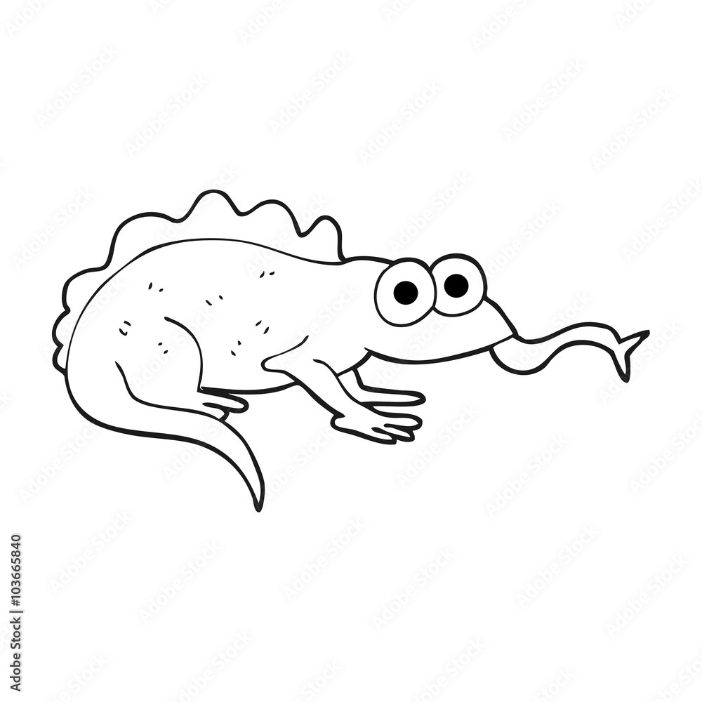 black and white cartoon lizard black and white cartoon lizard