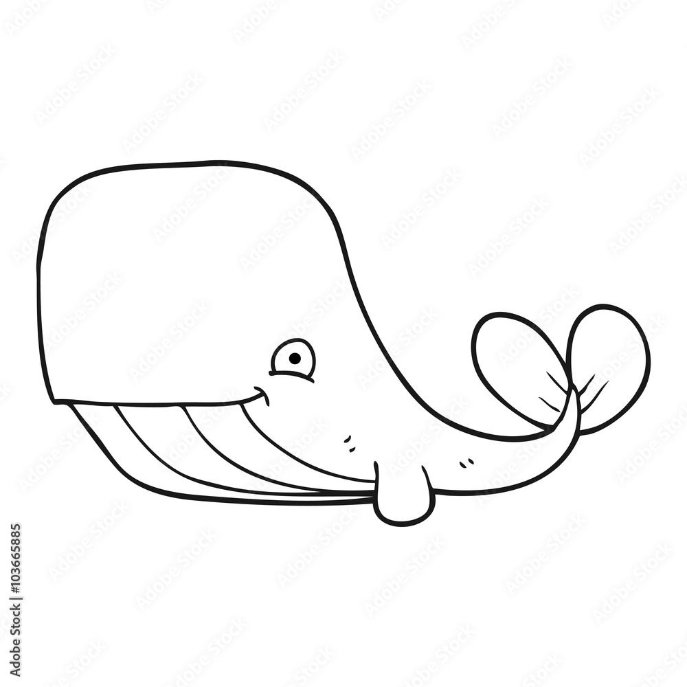 black and white cartoon happy whale black and white cartoon happy whale