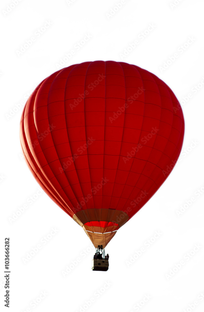 Fototapeta premium A red hot-air balloon isolated