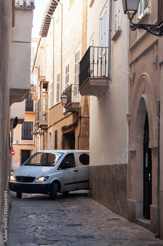 Car in a narrow streets of the old city © Shmel