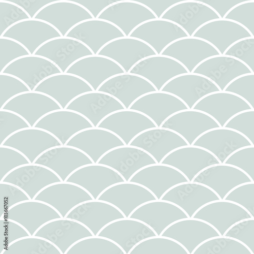 Seamless vector light blue and white ornament. Modern geometric pattern with repeating elements