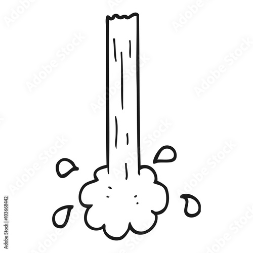 black and white cartoon pouring water