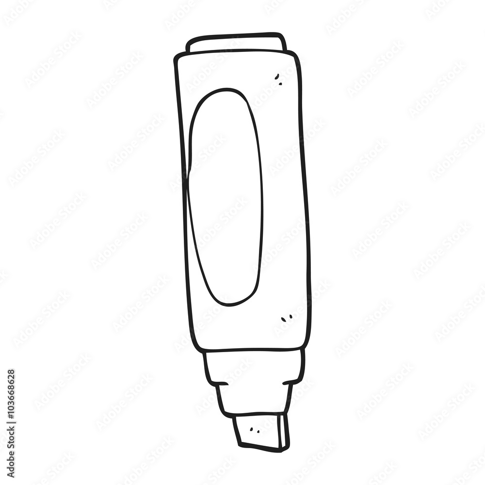 black and white cartoon marker pen black and white cartoon marker pen