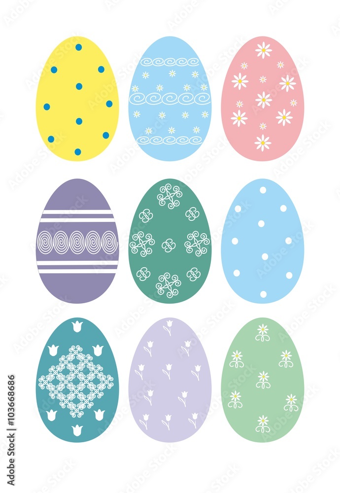 colorful background with Easter eggs