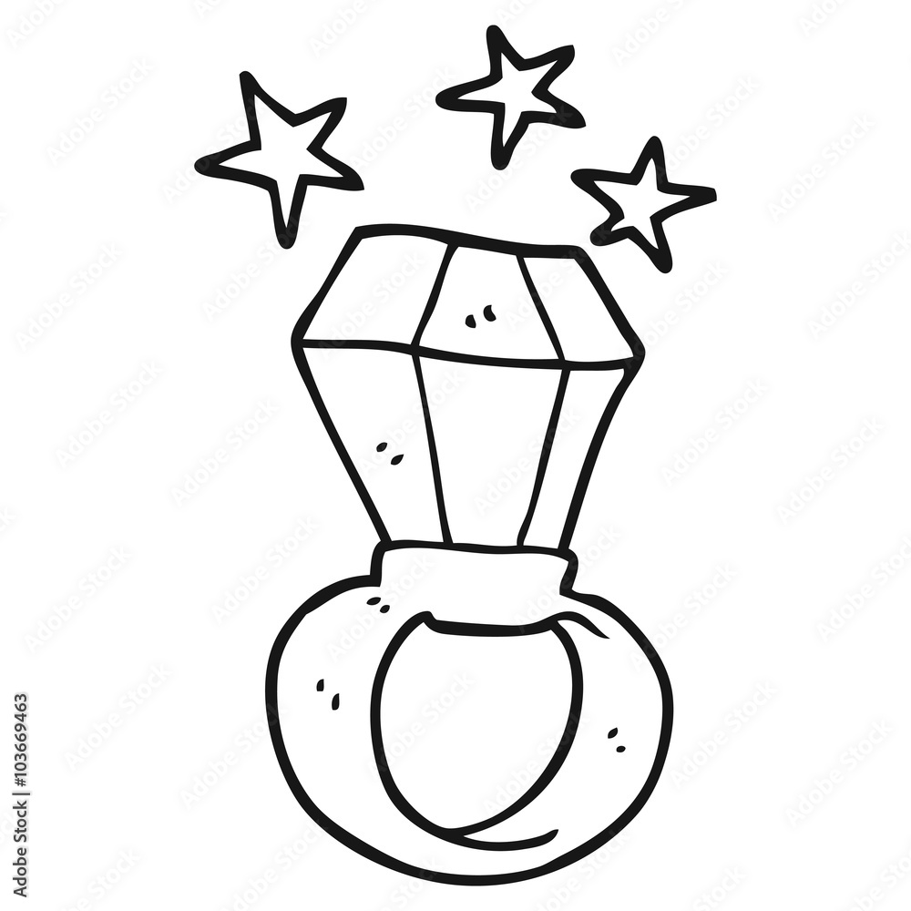 black and white cartoon huge engagement ring black and white cartoon huge engagement ring