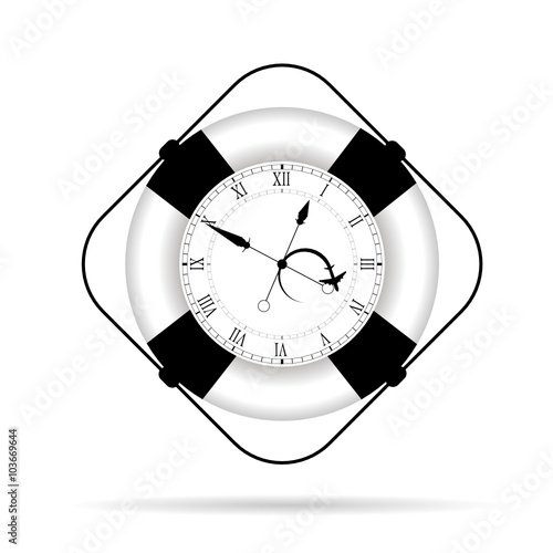 clock in live saver illustration