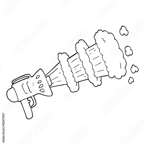 black and white cartoon loud hailer