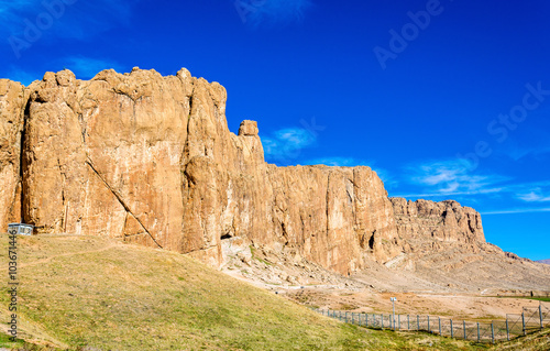 View of Naqsh-e Rustam necropolis in Iran