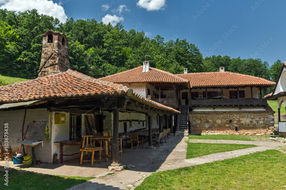 Building in medieval Poganovo Monastery of St. John the Theologian, Serbia