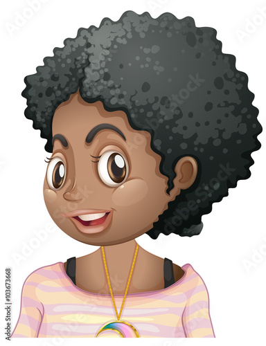 African American girl smiling