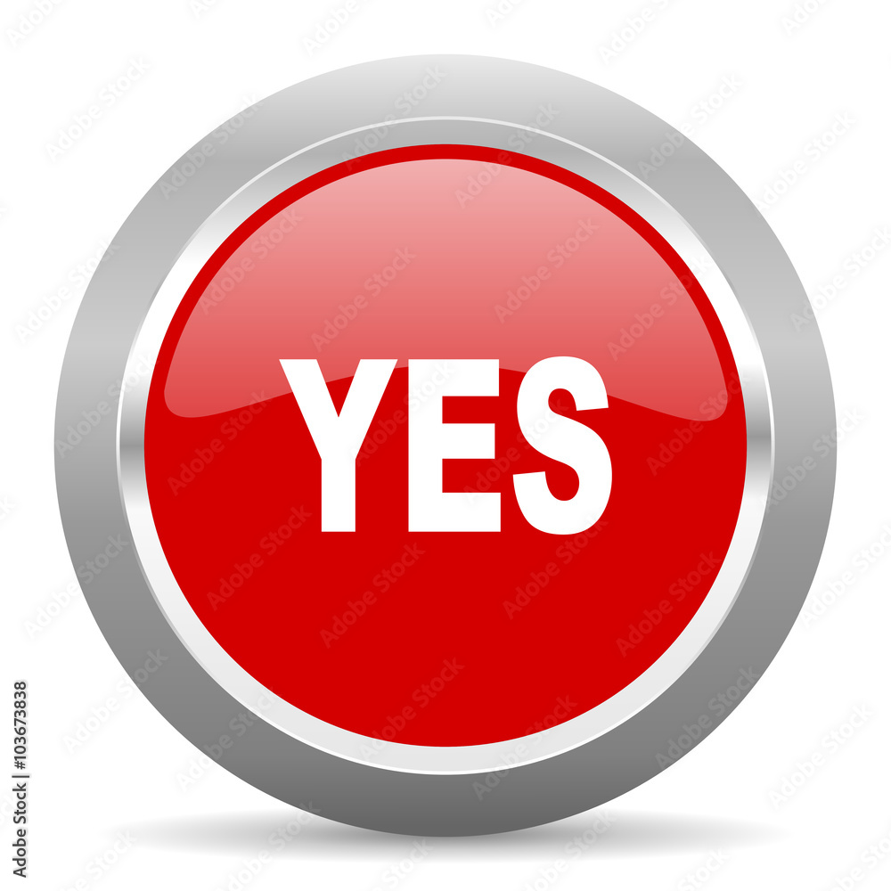 yes red metallic chrome web circle glossy icon yes red metallic chrome web circle glossy icon