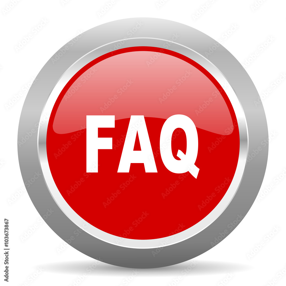 faq red metallic chrome web circle glossy icon faq red metallic chrome web circle glossy icon