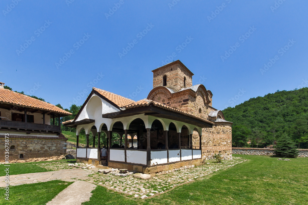 Amazing buildingof the church in Poganovo Monastery of St. John the Theologian, Serbia Amazing buildingof the church in Poganovo Monastery of St. John the Theologian, Serbia