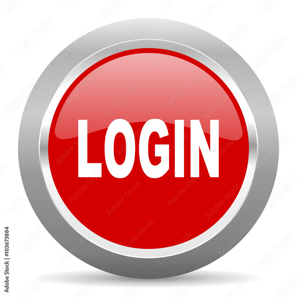 login red metallic chrome web circle glossy icon login red metallic chrome web circle glossy icon