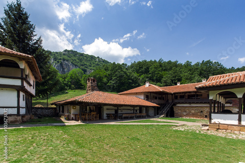 inner courtyard of the Poganovo Monastery of St. John the Theologian  Serbia