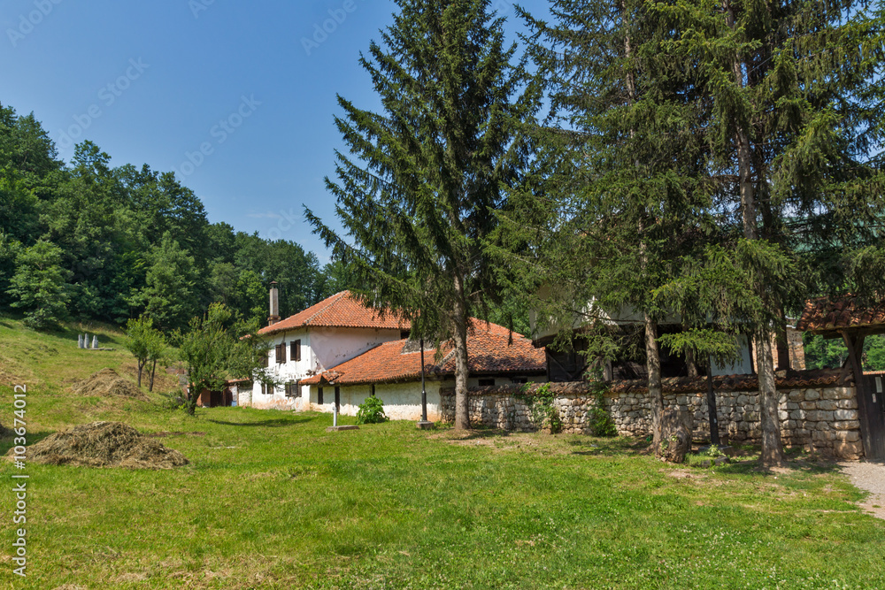 Outside view of Poganovo Monastery of St. John the Theologian, Serbia Outside view of Poganovo Monastery of St. John the Theologian, Serbia