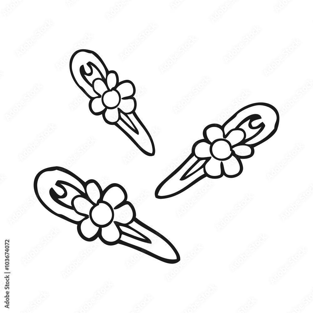 black and white cartoon hair clips black and white cartoon hair clips