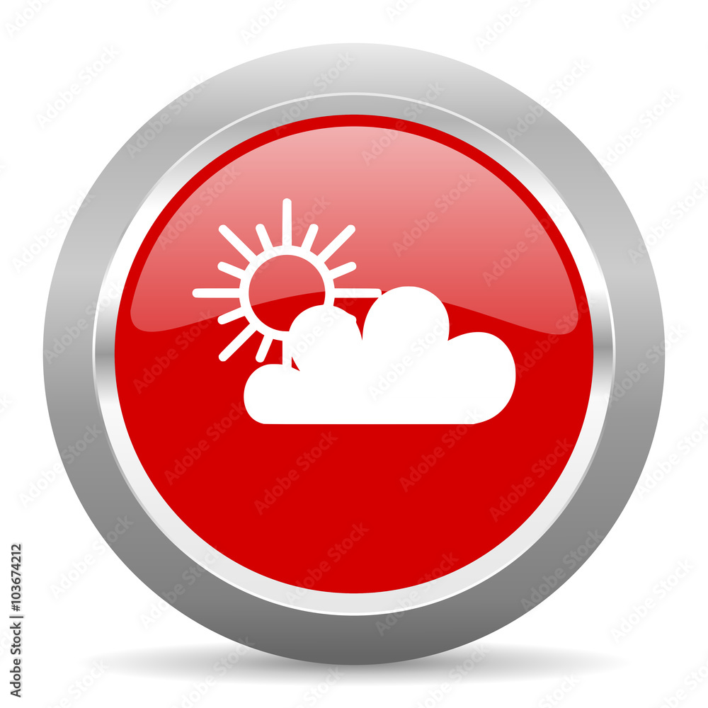 cloud red metallic chrome web circle glossy icon cloud red metallic chrome web circle glossy icon