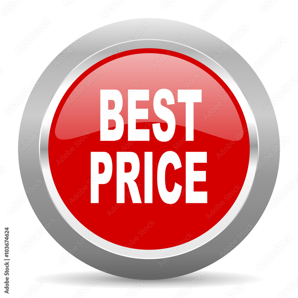 best price red metallic chrome web circle glossy icon best price red metallic chrome web circle glossy icon