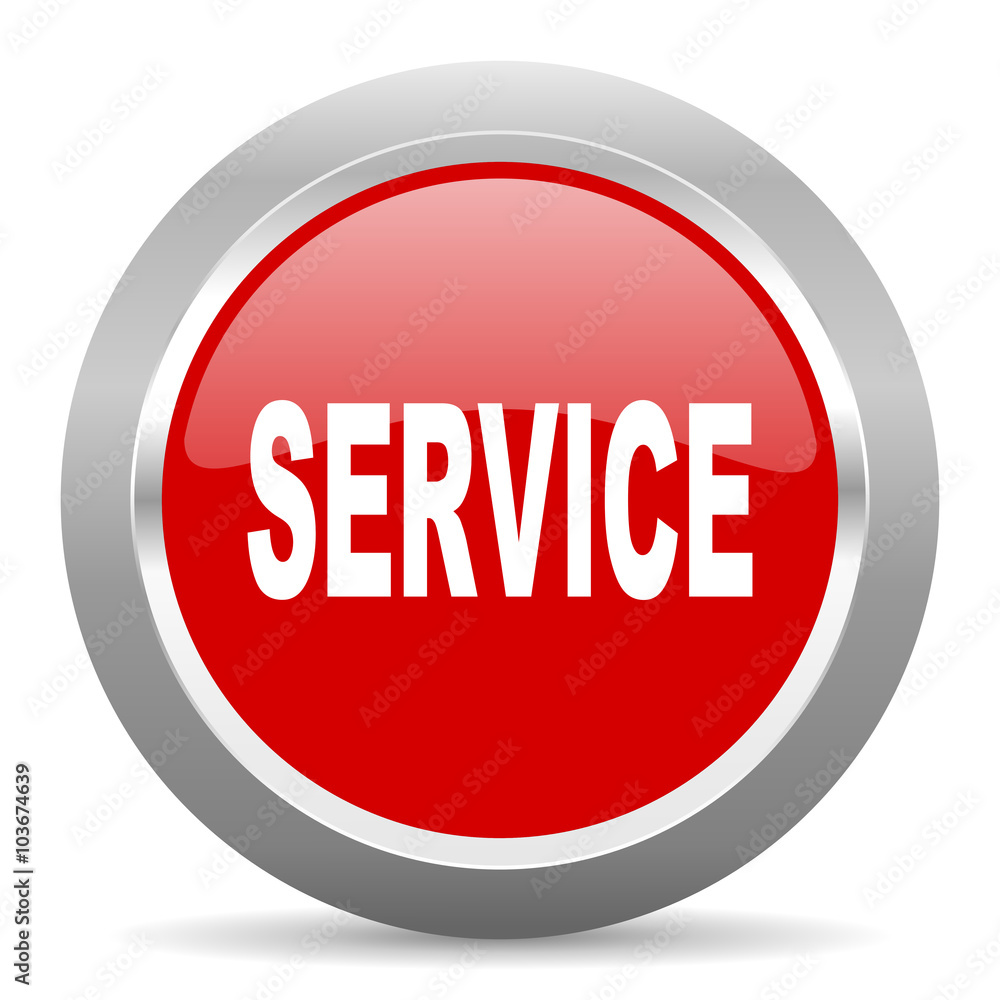 service red metallic chrome web circle glossy icon service red metallic chrome web circle glossy icon