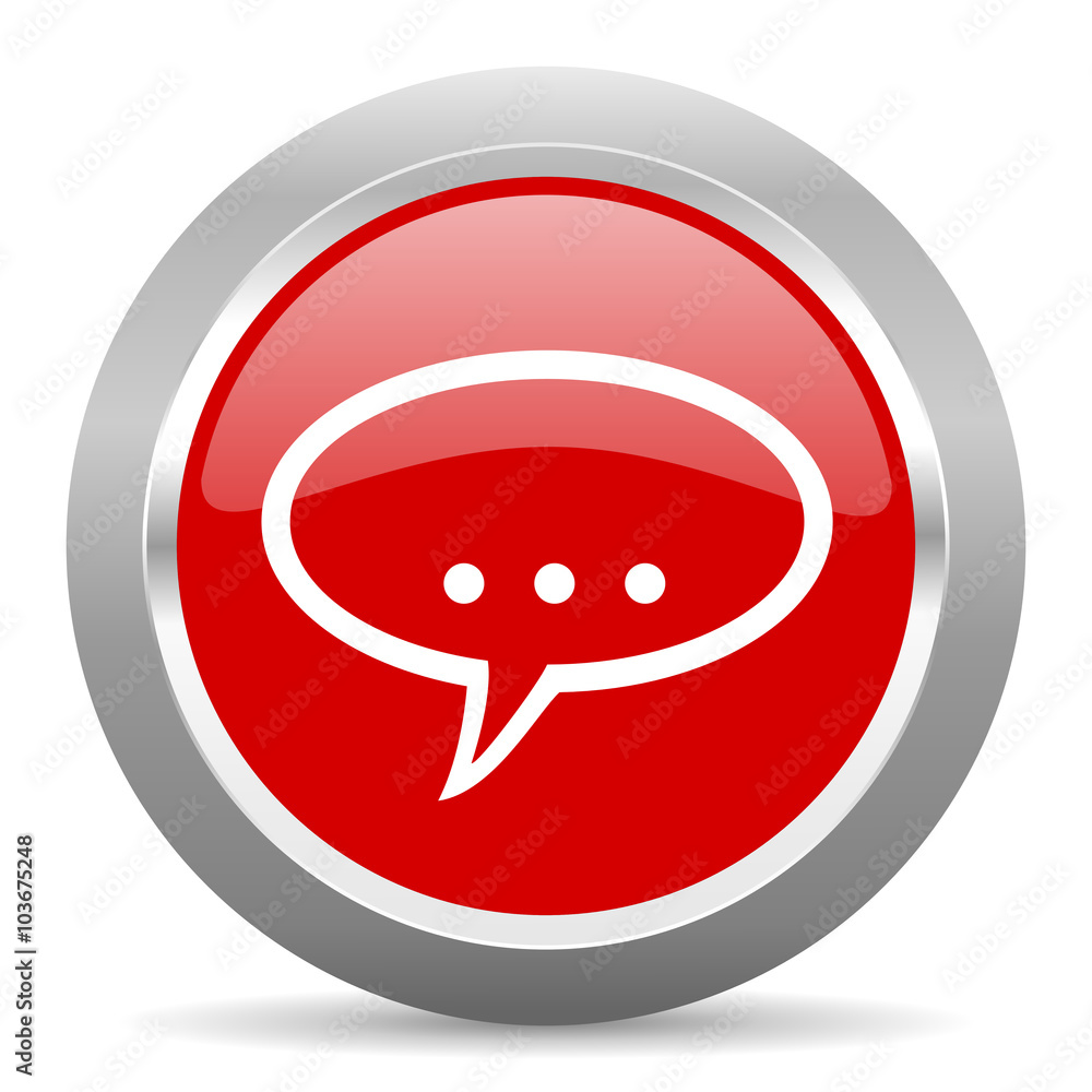forum red metallic chrome web circle glossy icon forum red metallic chrome web circle glossy icon