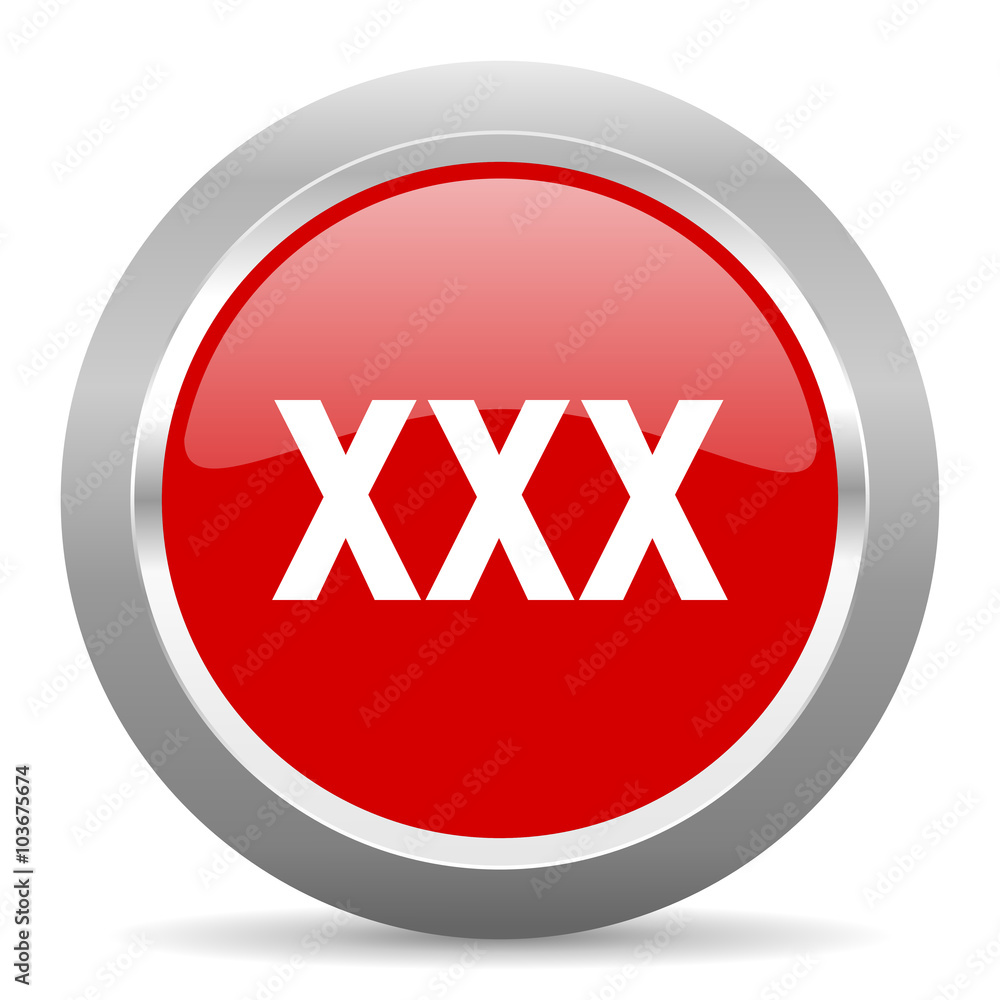 xxx red metallic chrome web circle glossy icon xxx red metallic chrome web circle glossy icon