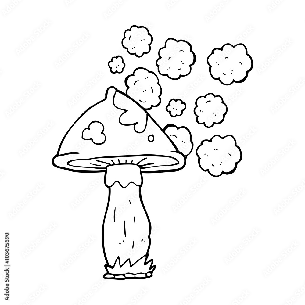 black and white cartoon mushroom black and white cartoon mushroom