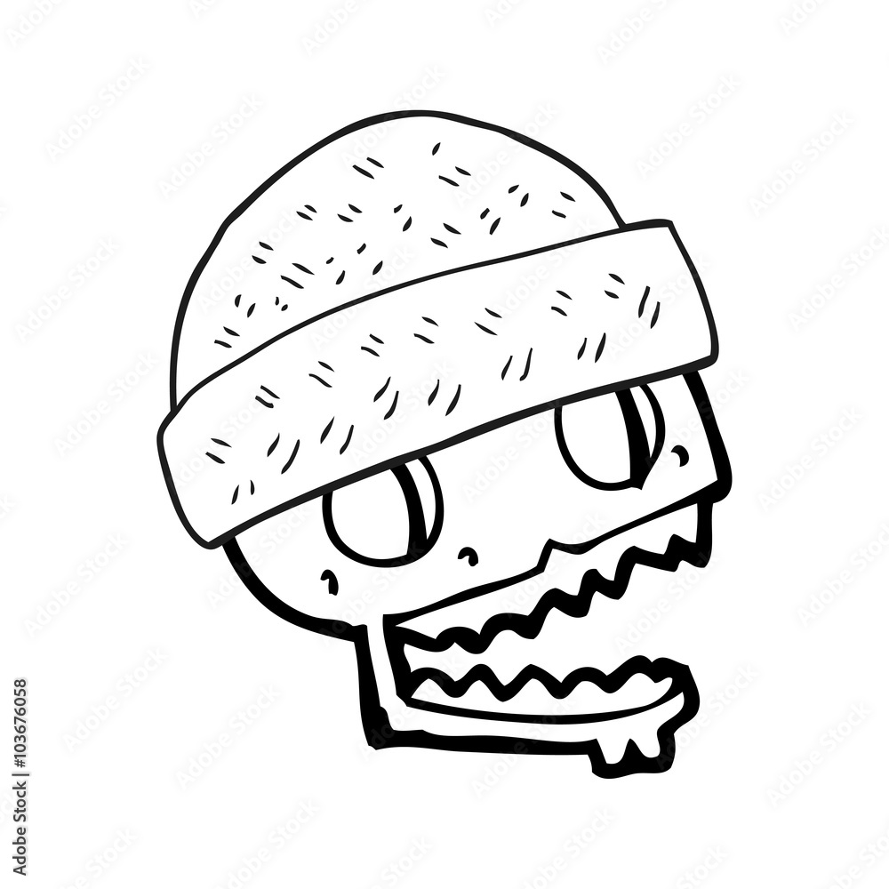 black and white cartoon skull wearing hat black and white cartoon skull wearing hat