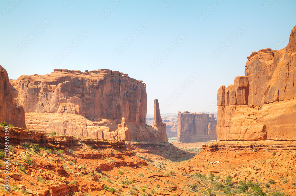 Park Avenue overview at the Arches National park