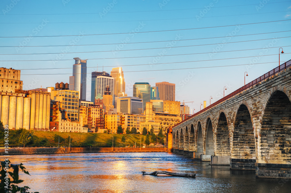 Downtown Minneapolis, Minnesota in the morning