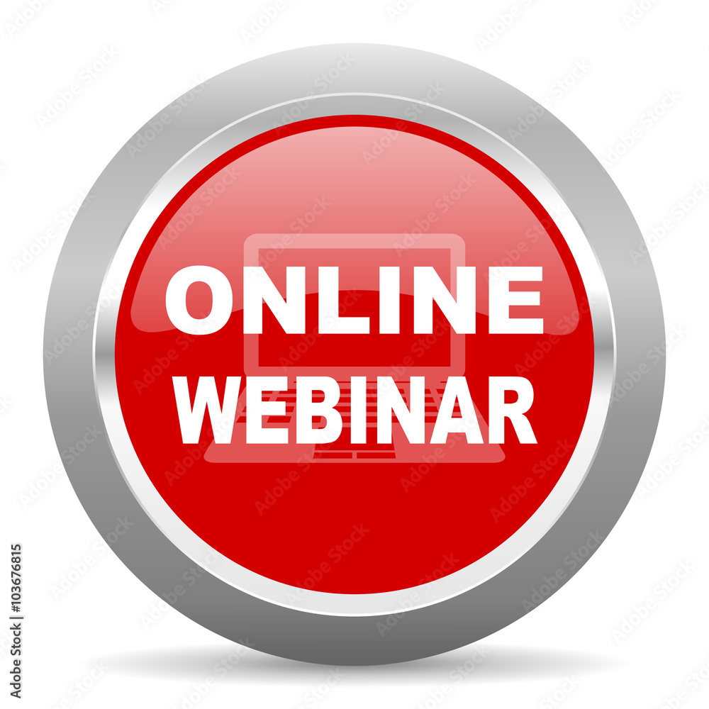 online modern webinar red metallic chrome web circle glossy icon online modern webinar red metallic chrome web circle glossy icon