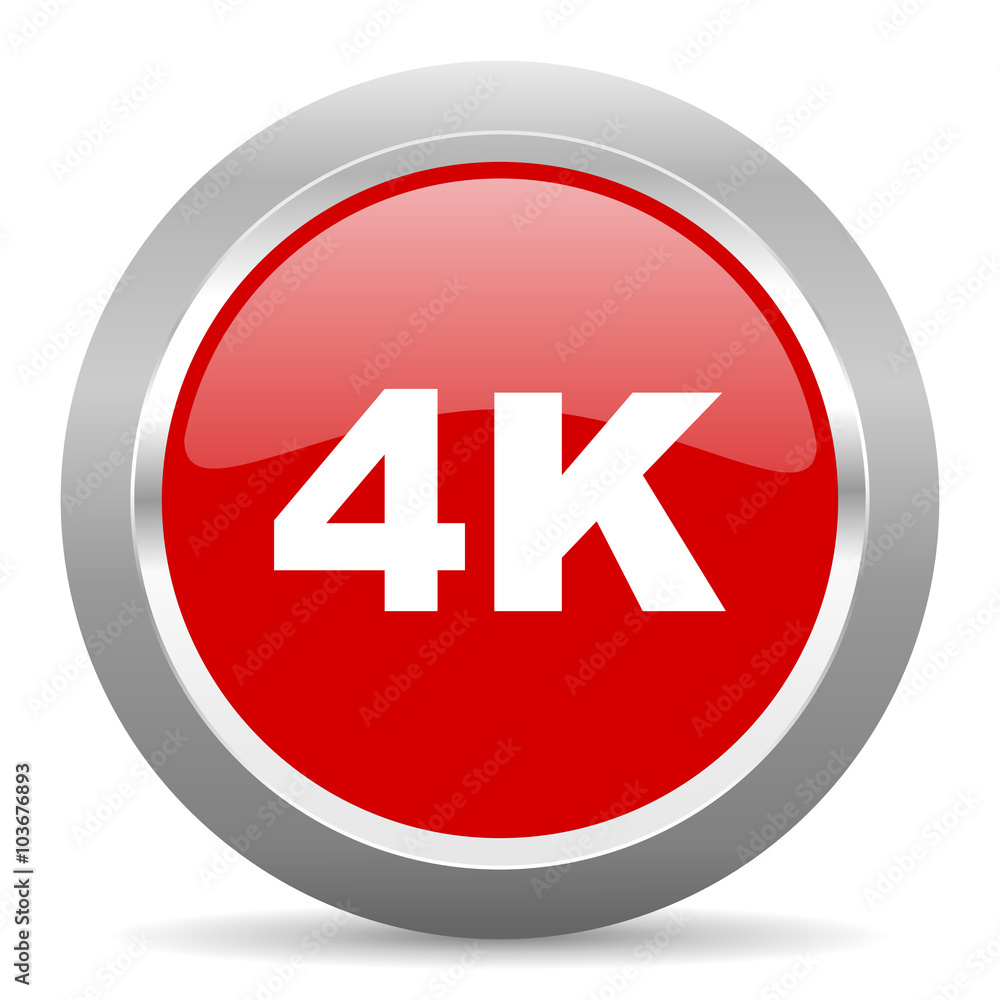 4k red metallic chrome web circle glossy icon 4k red metallic chrome web circle glossy icon