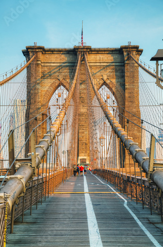 Obraz na płótnie Brooklyn bridge in New York City w salonie
