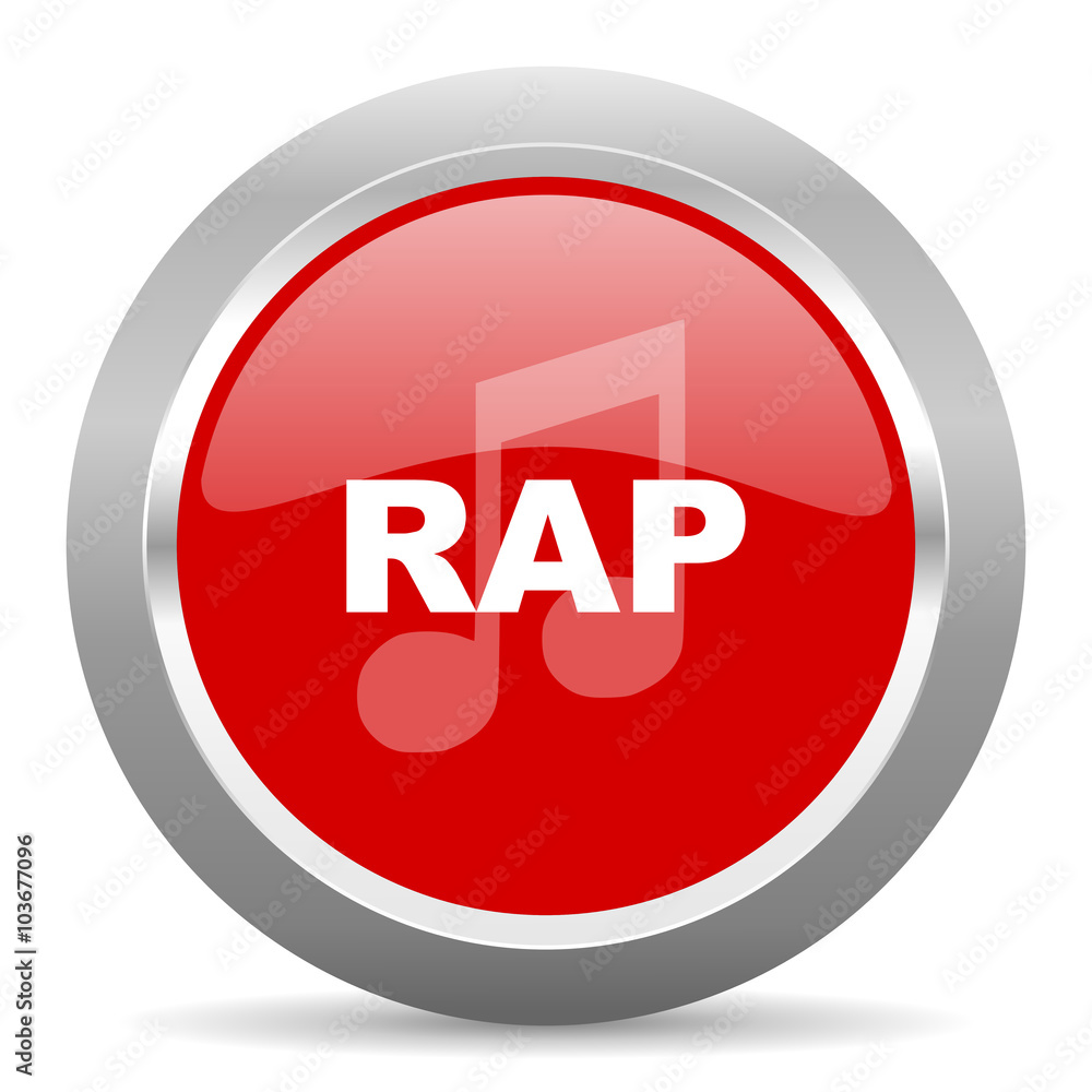 rap music red metallic chrome web circle glossy icon rap music red metallic chrome web circle glossy icon