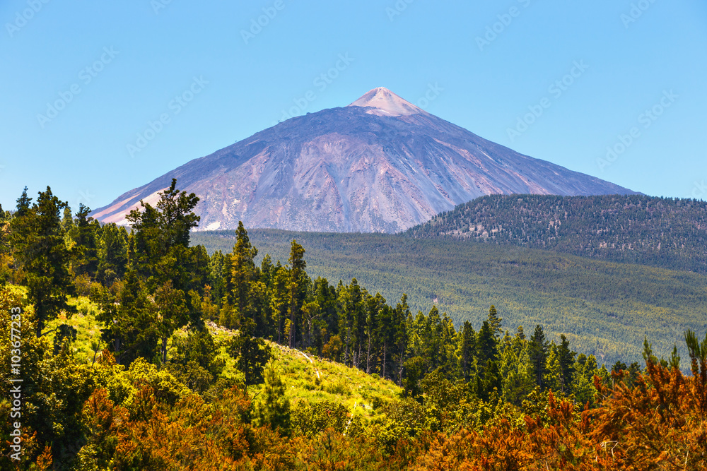 View of the Volcano El Teide in Tenerife, Canary Islands, Spain