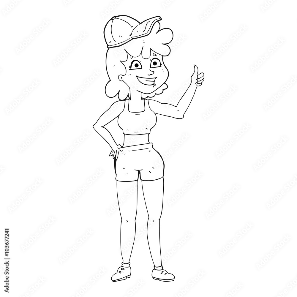 happy gym woman giving thumbs up symbol happy gym woman giving thumbs up symbol