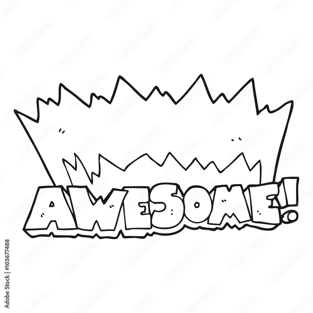 Obraz premium awesome black and white cartoon symbol