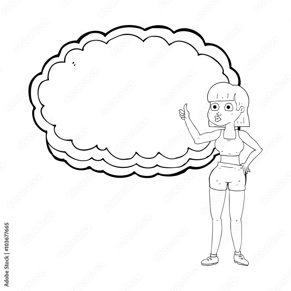 black and white cartoon gym woman black and white cartoon gym woman