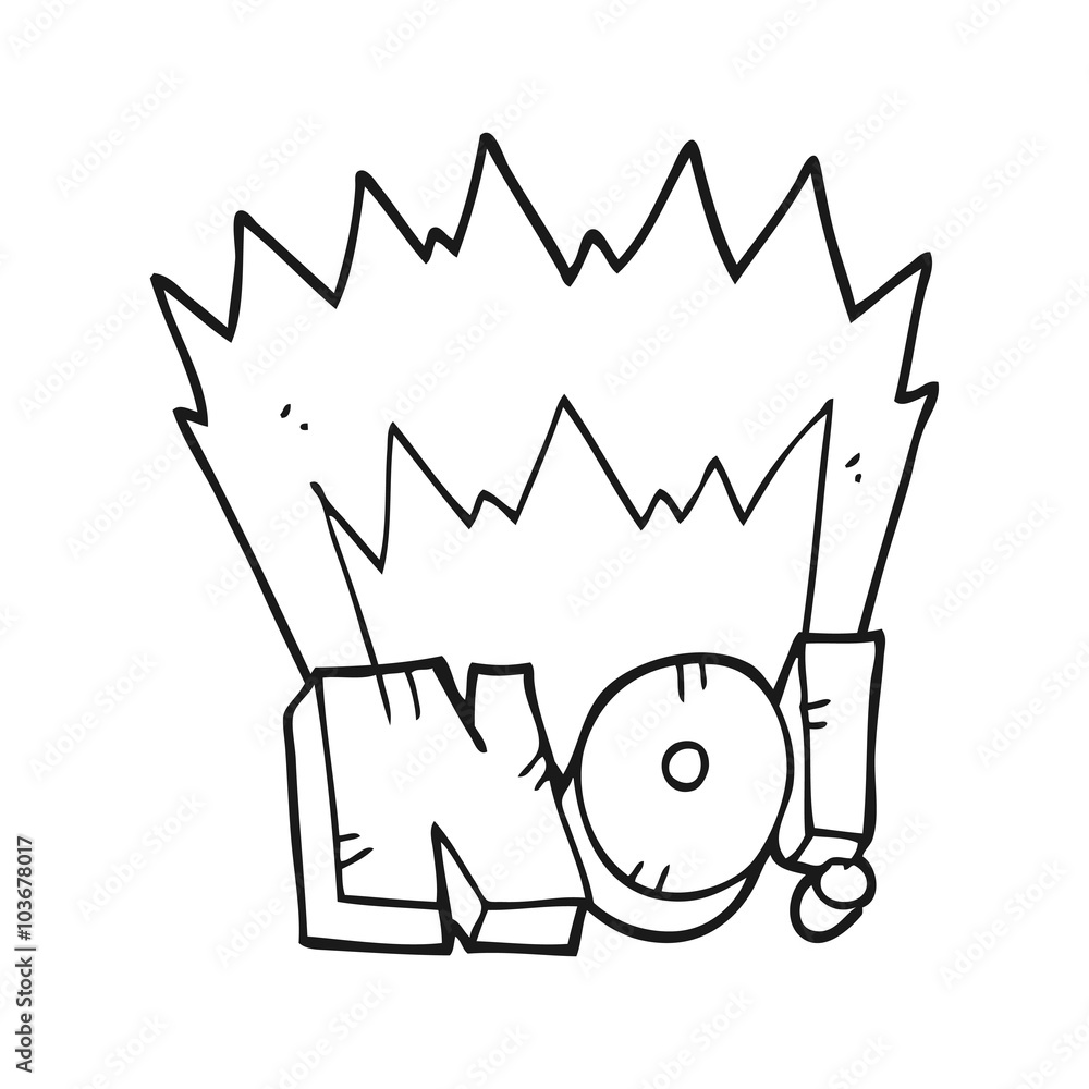 black and white cartoon NO! shout black and white cartoon NO! shout