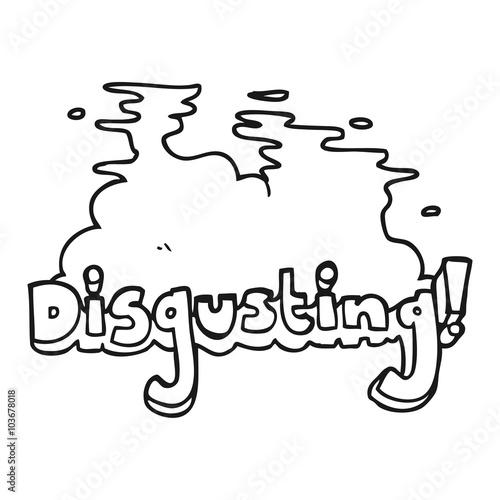 disgusting black and white cartoon