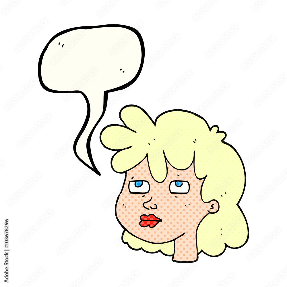 comic book speech bubble cartoon female face comic book speech bubble cartoon female face