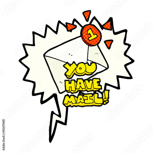 comic book speech bubble cartoon email